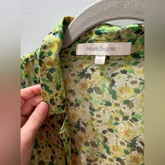 Favorite Daughter The Lover Wrap Top Floral Viscose Chiffon Blouse Size S - Picture 6 of 9